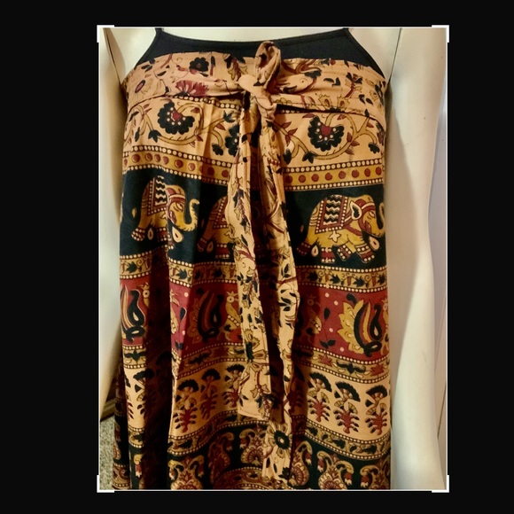 BOHO WRAP SKIRT~100% SOFT INDIA COTTON~HANDMADE - Picture 7 of 9
